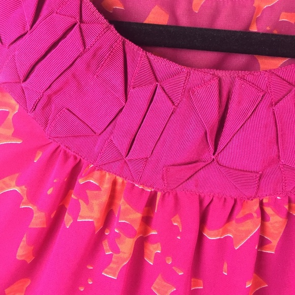 CAbi Origami Layered Pink Orange Tunic Small #999 - Picture 5 of 10